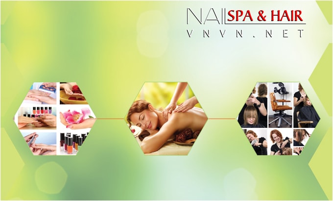 Responsive web design vip nail spa hair salon banner